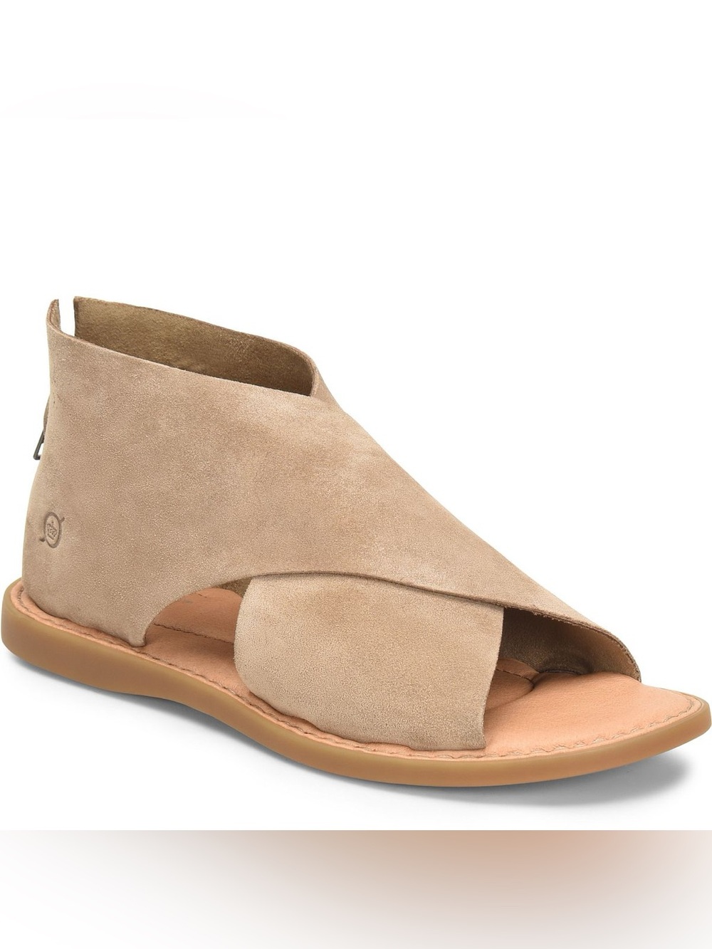 NWT Børn Iwa Taupe Suede Ankle Zip Sandals Size 10